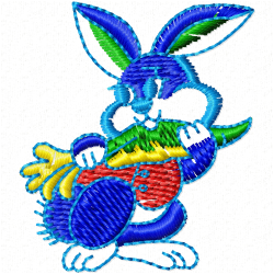 Rabbits Embroidery Design 4
